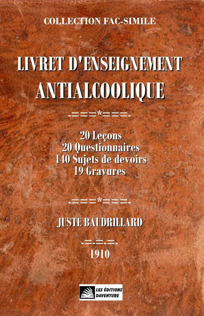 Livret d'enseignement antialcoolique