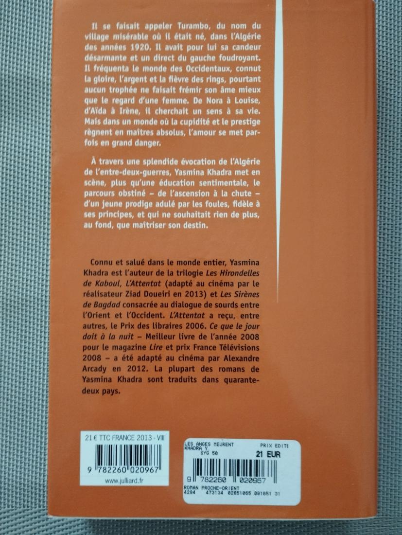 Les anges meurent de nos blessures